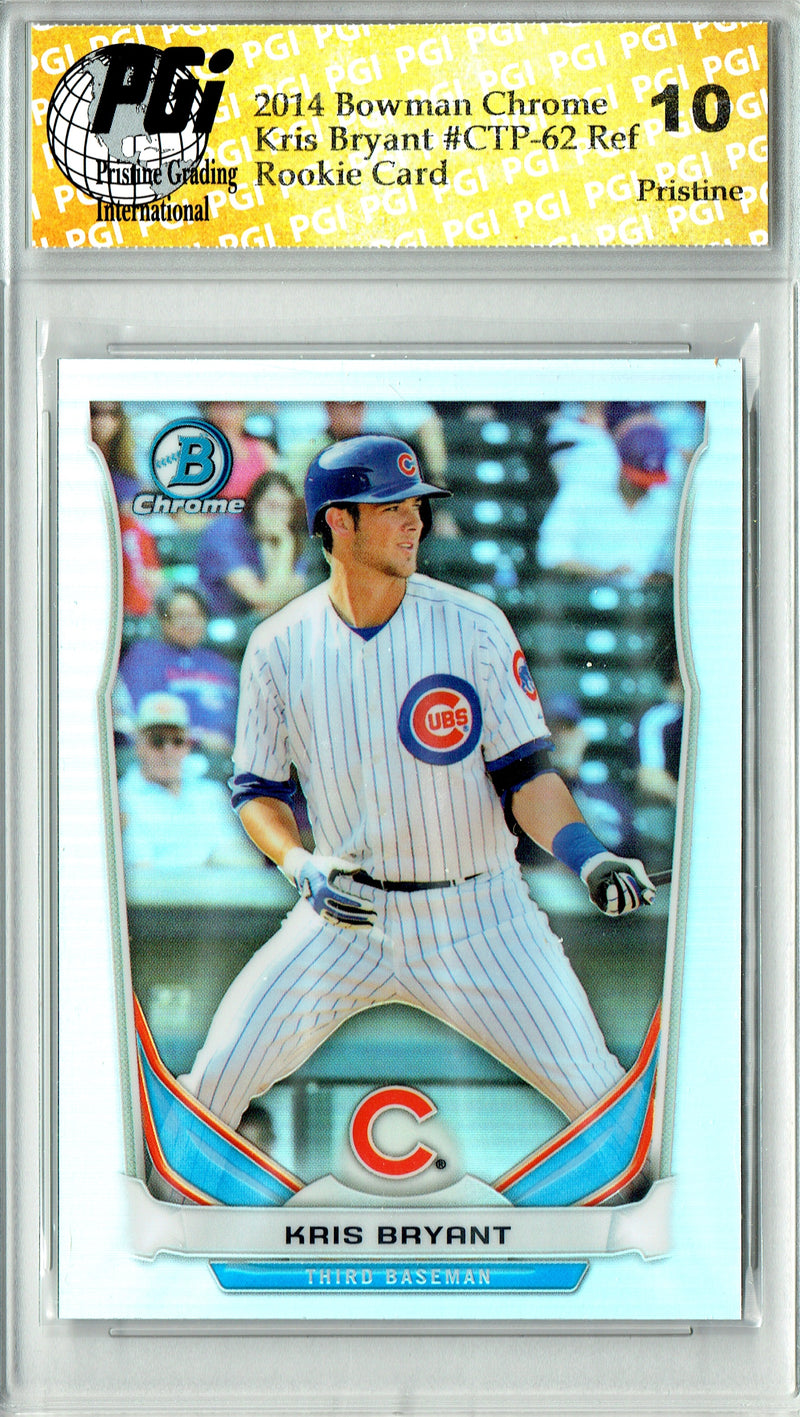Kris Bryant 2014 Bowman Chrome Refractor #CTP-62 PRISTINE Rookie Card PGI 10