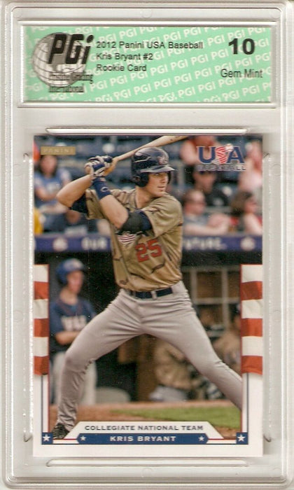 2012 Panini USA Baseball Rookie Card #2 Kris Bryant PGI 10