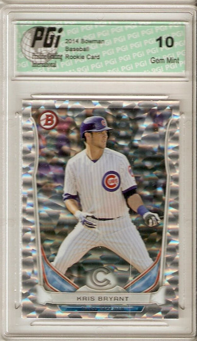 2014 Bowman Rookie Card Silver Ice Refractor #TP62 Kris Bryant PGI 10