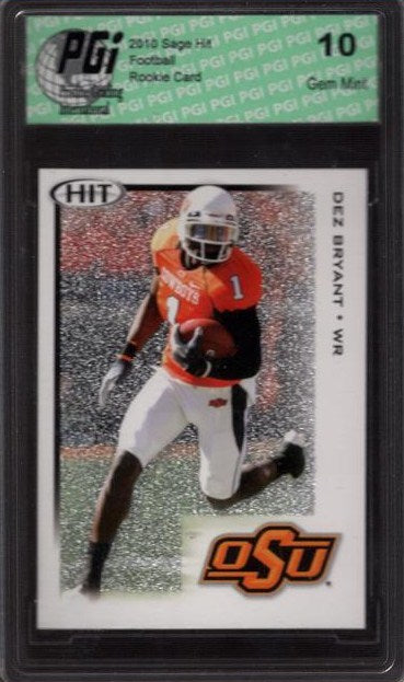 Dez Bryant SILVER 2010 SAGE HIT Rookie Card PGI 10