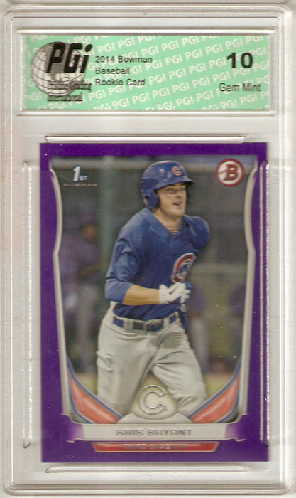 2014 Bowman Rookie Card Purple SP #BP25 Kris Bryant PGI 10