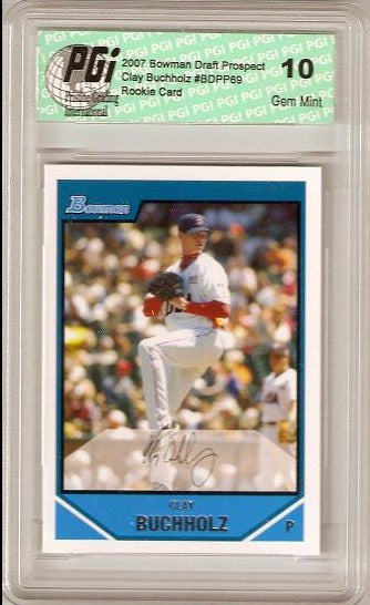 Clay Buchholz '07 Bowman Draft Prosp Rookie Card PGI 10