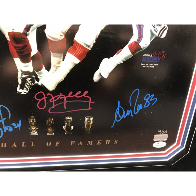Buffalo Bills Hall of Famers (4) Signed 16x20 Framed #D/25 COA JSA Autograph