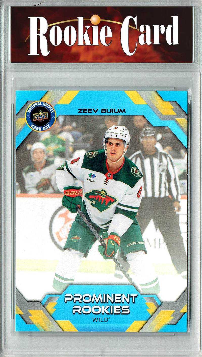 Zeev Buium Rookie Card 2026 Upper Deck #NHCD-6 National Hockey Card Day, PGI 10, Minnesota Wild Hockey