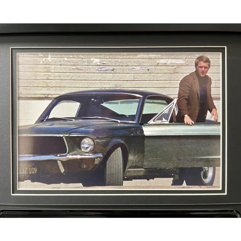 "Bullitt" Steve Mcqueen's Mustang Movie Car License Plate Framed Memorabilia