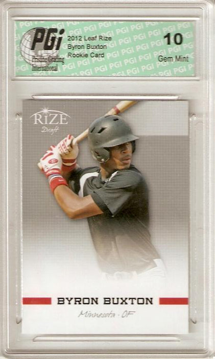 Byron Buxton 2012 Leaf Rize Draft #16 Twins Rookie Card PGI 10