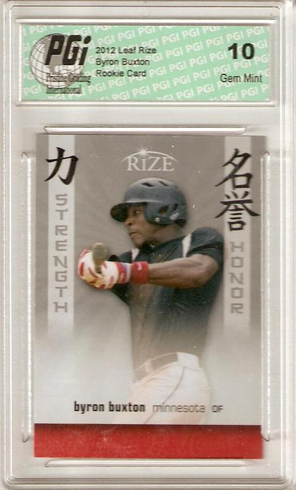 Byron Buxton 2012 Leaf Rize Strength & Honor #SH-2 Twins Rookie Card PGI 10