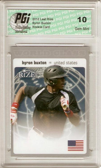 Byron Buxton 2012 Leaf Rize USA World Class #WC-6 Twins Rookie Card PGI 10