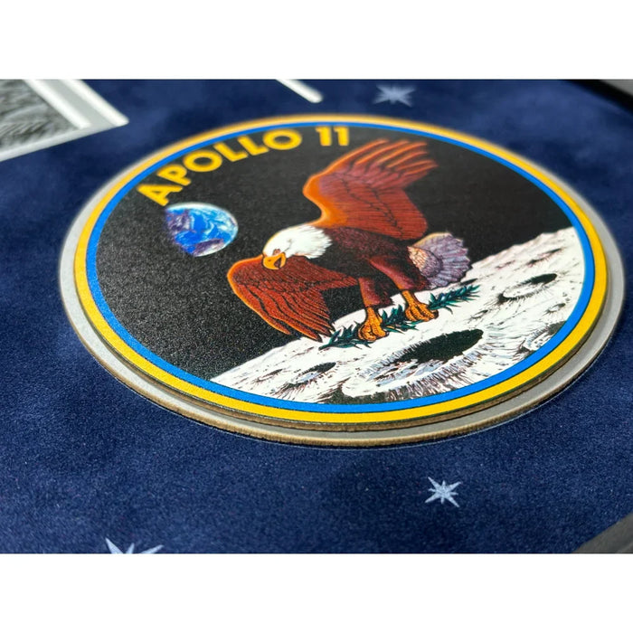 Buzz Aldrin Autographed Apollo 11 Moon Landing Framed JSA NASA Signed Photo Cut