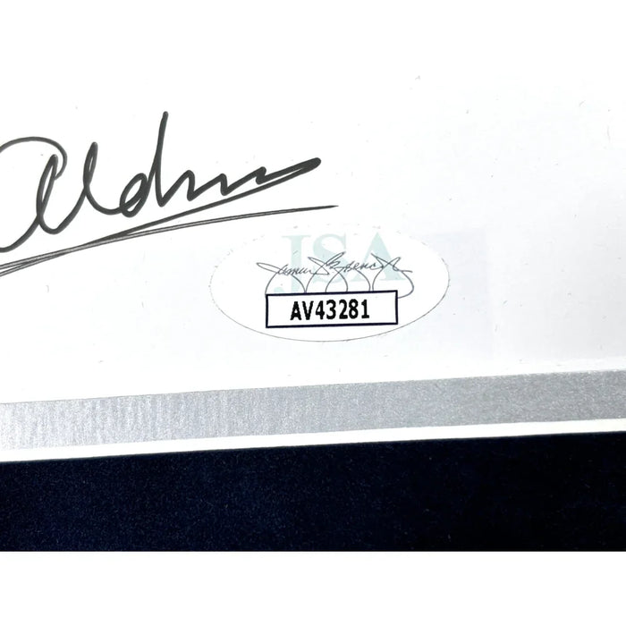 Buzz Aldrin Autographed Apollo 11 Moon Landing Framed JSA NASA Signed Photo Cut