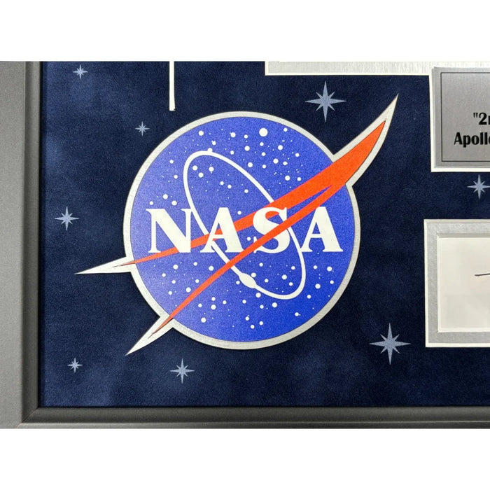 Buzz Aldrin Autographed Apollo 11 Moon Landing Framed JSA NASA Signed Photo Cut