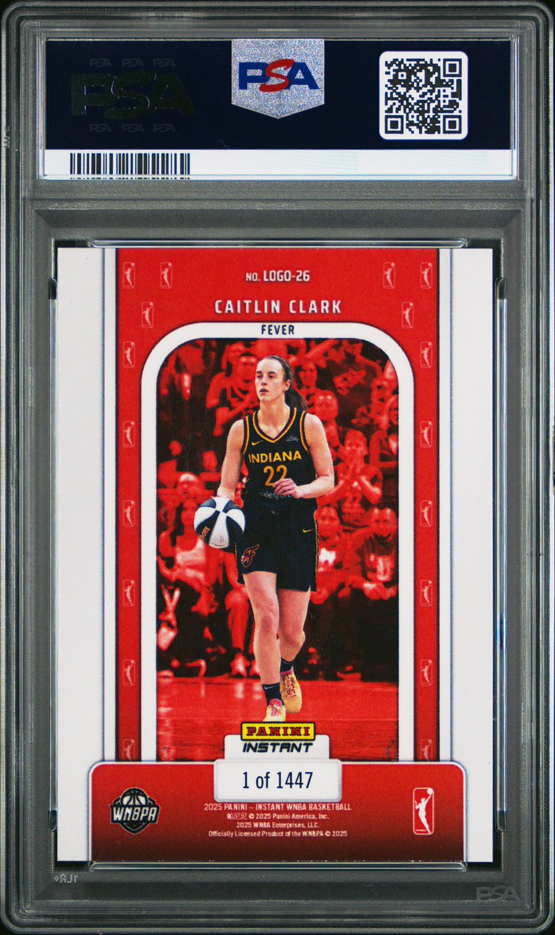 PSA 10 Caitlin Clark 2025 Panini Instant #26 WNBA The Logo Rare Trading Card Indiana Fever