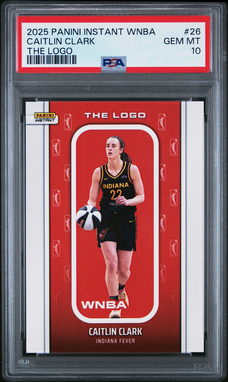 PSA 10 Caitlin Clark 2025 Panini Instant #26 WNBA The Logo Rare Trading Card Indiana Fever