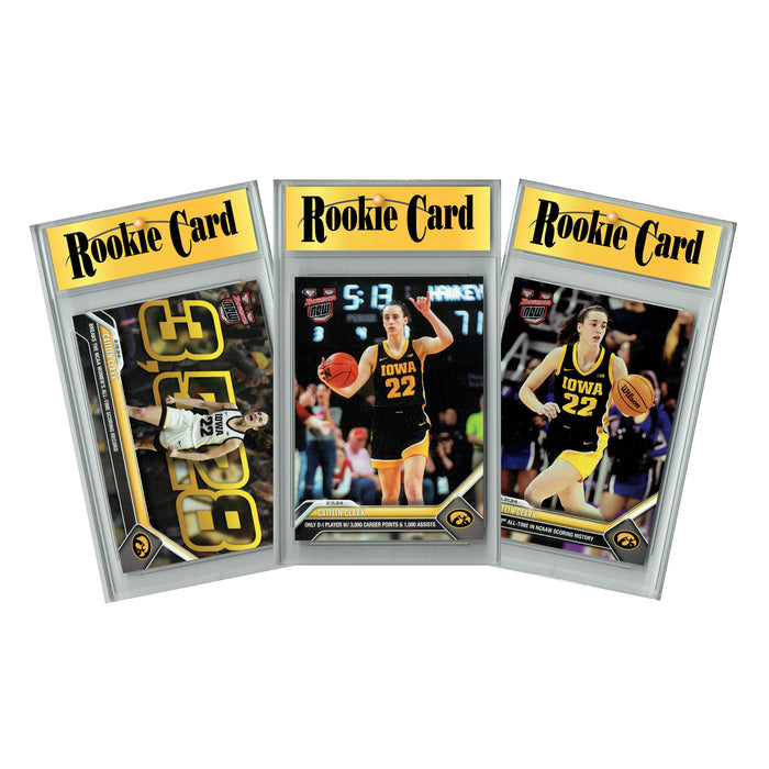 Certified Mint+ Caitlin Clark Bowman University Now Rookie Card 3pack #41 #48 #49 2023-24 Iowa Hawkeyes