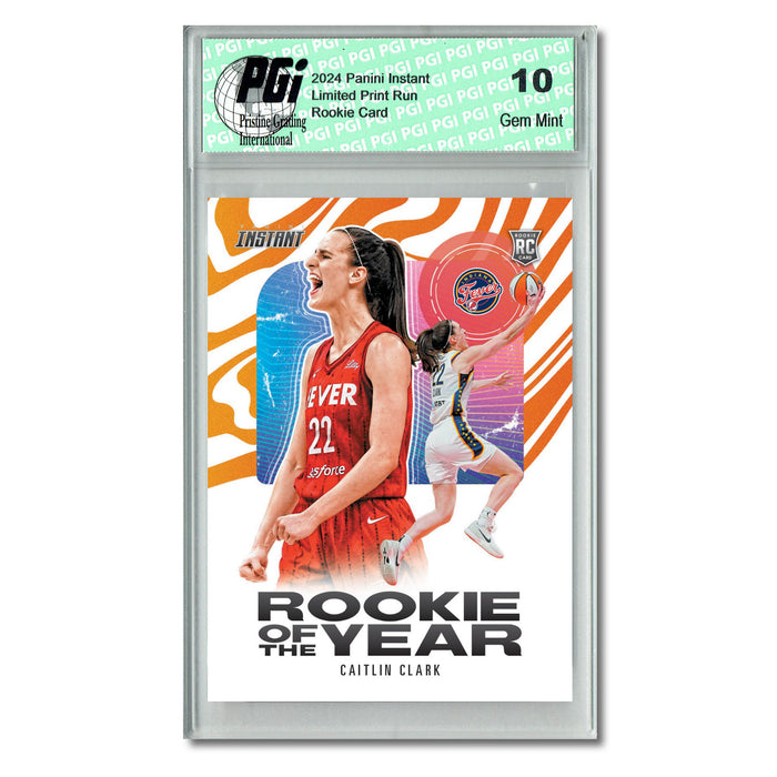 Caitlin Clark 2024 Panini Instant #CCROY-A Rookie of the Year Rookie Card PGI 10