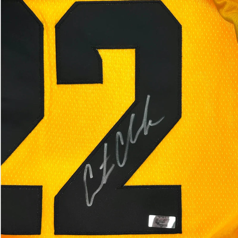 Caitlin Clark Autographed Iowa Hawkeyes 2024 Final Four Yellow Jersey Panini COA Signed