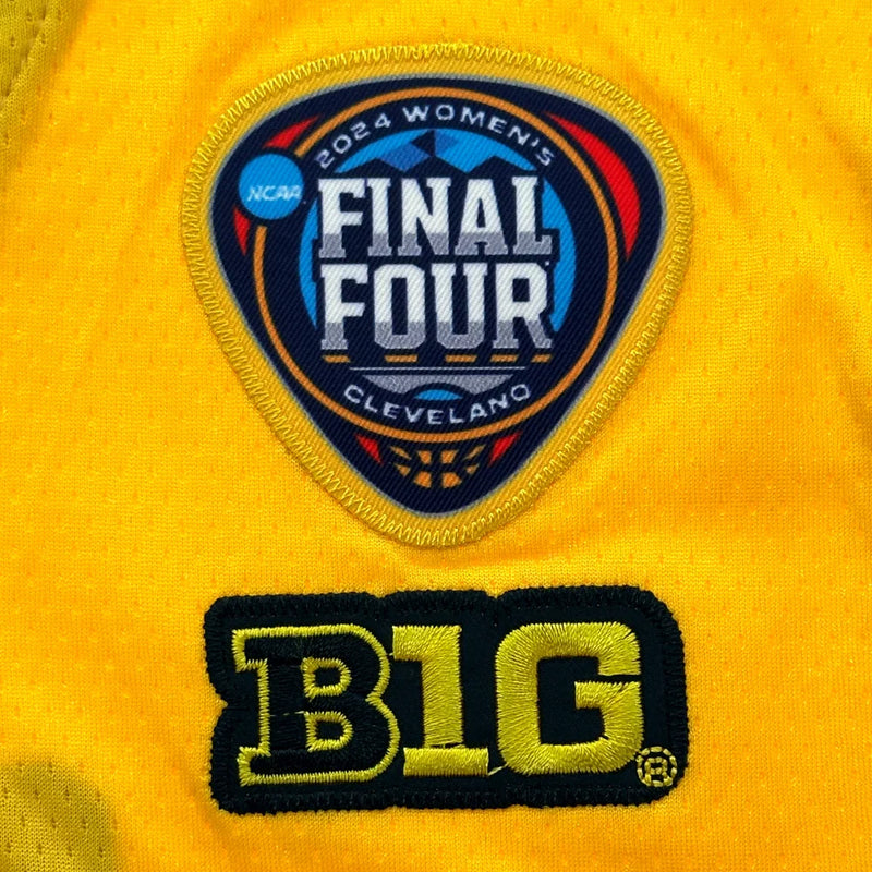 Caitlin Clark Autographed Iowa Hawkeyes 2024 Final Four Yellow Jersey Panini COA Signed