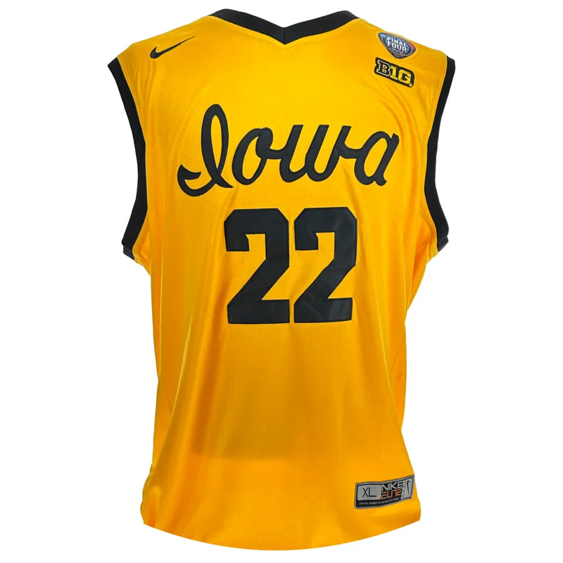 Caitlin Clark Autographed Iowa Hawkeyes 2024 Final Four Yellow Jersey Panini COA Signed