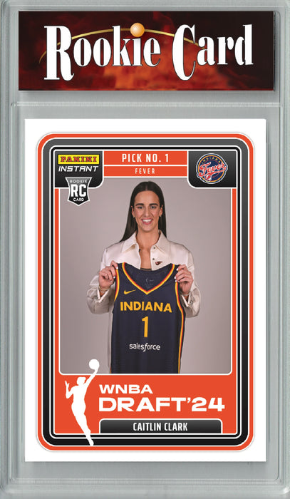 PRE ORDER NOW: Certified Mint+ Caitlin Clark 2024 Panini Instant #1 WNBA Draft Night Rookie Card Indiana Fever Her First Pro Card