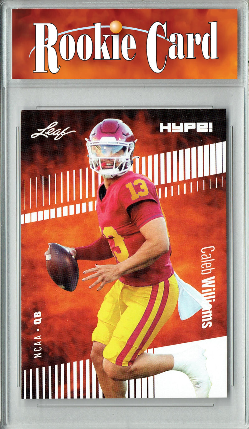 Caleb Williams Rookie Card Chicago Football Trading Card 2023 Leaf Hype! #CMP1 Chicago Bears  Certified Mint+