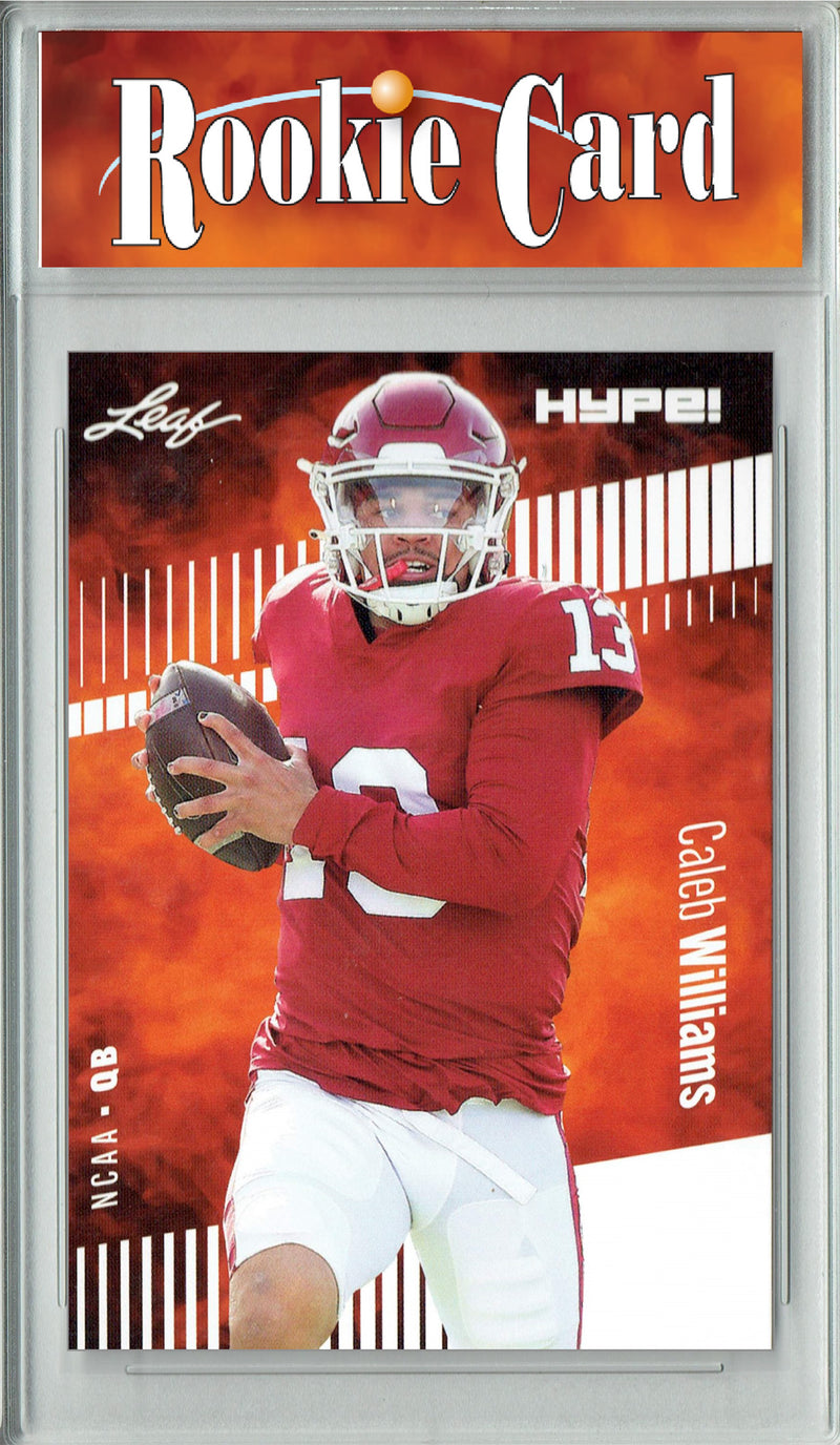 Caleb Williams Rookie Card Chicago Football Trading Card 2023 Leaf Hype! #CMP1 Chicago Bears  Certified Mint+