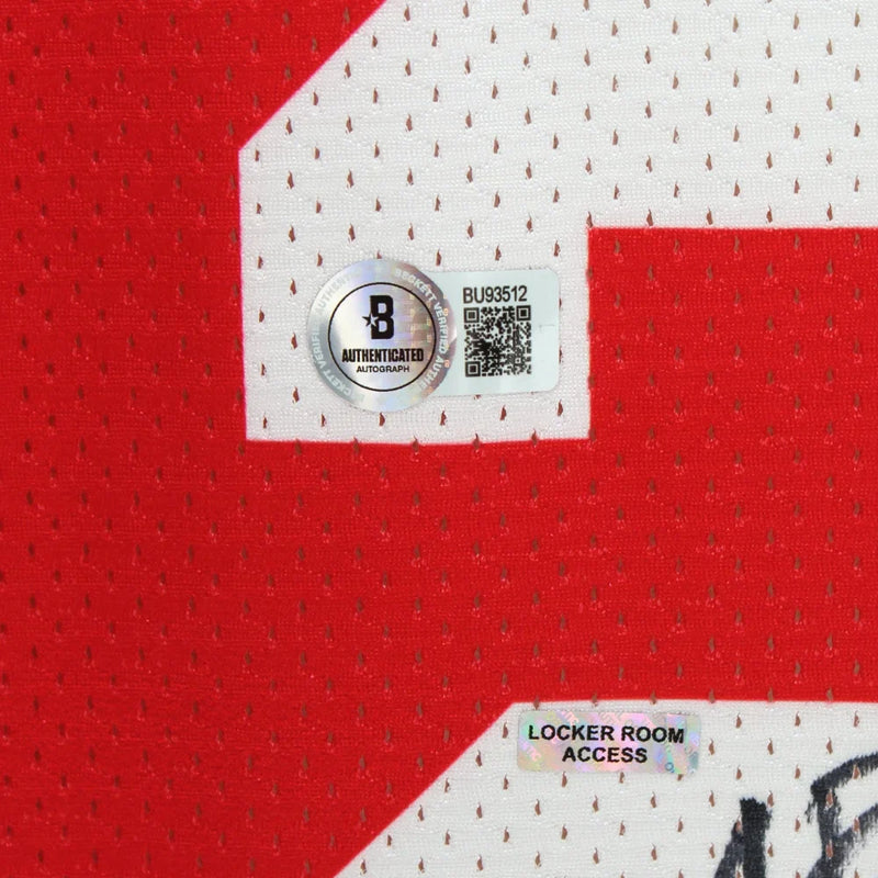 Caleb Downs Autographed Ohio State Red Licensed Jersey BAS COA Signed Beckett