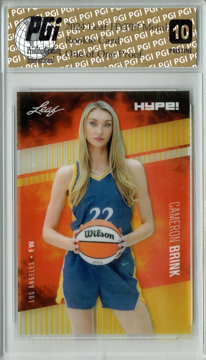 Cameron Brink 2024 Leaf HYPE! Metal #HM-02 Gold 1/1 Proof Rookie Card PGI 10