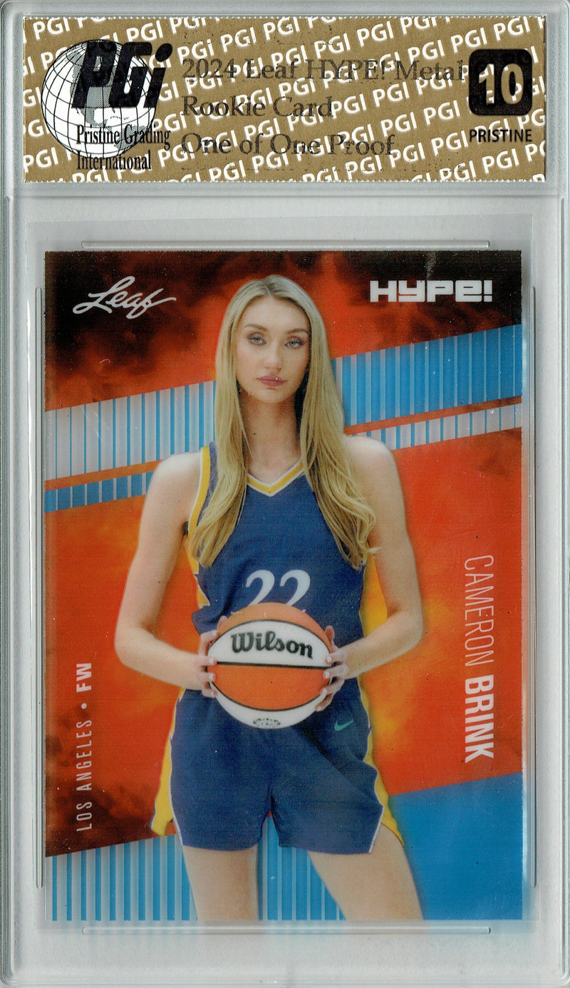 Cameron Brink 2024 Leaf HYPE! Metal #HM-02 Blue 1/1 Proof Rookie Card PGI 10