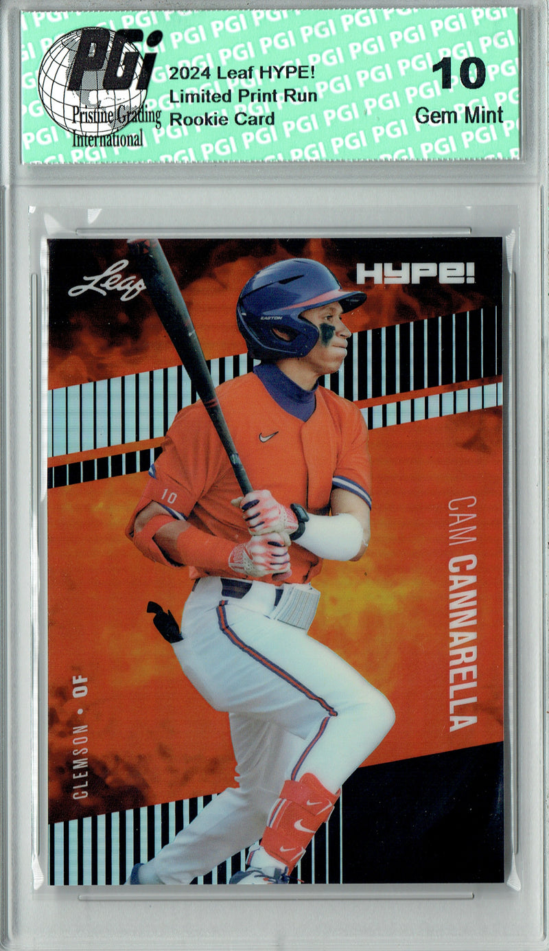 Cam Cannarella Rookie Card Miami Pro Baseball Trading Card 2024 Leaf HYPE! Metal #HM-01 Black Only 7 Made PGI 10