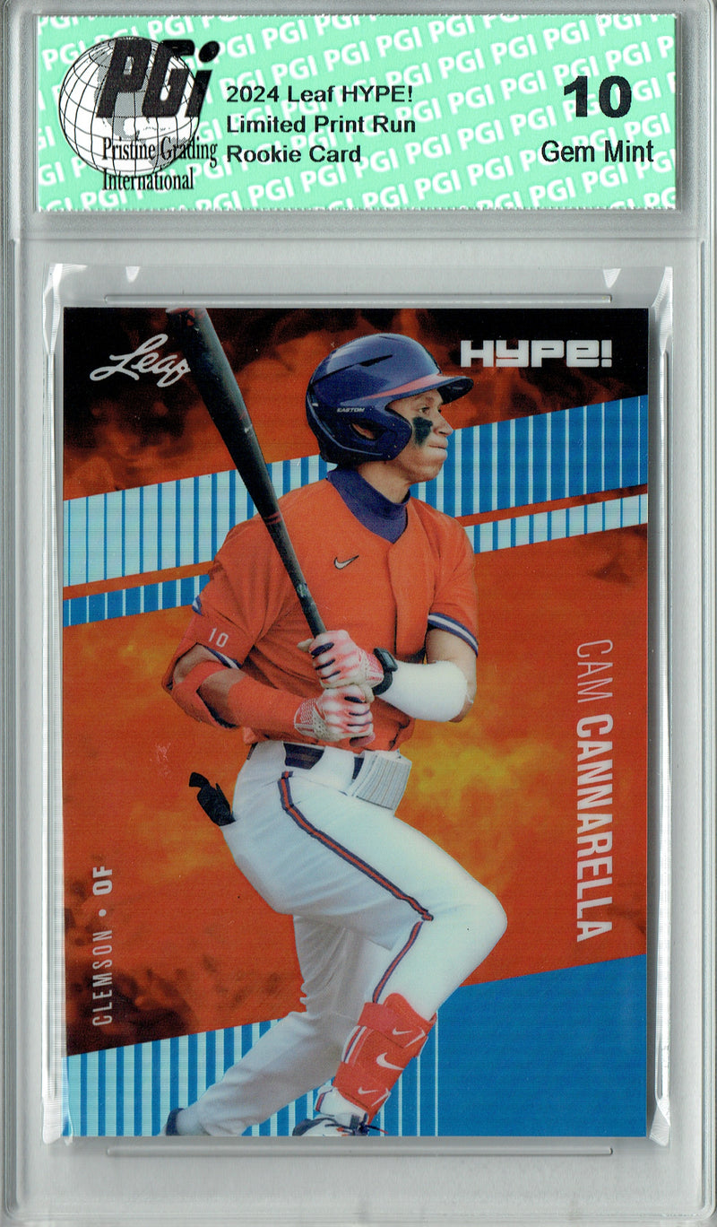 Cam Cannarella Rookie Card Miami Pro Baseball Trading Card 2024 Leaf HYPE! Metal #HM-01 Blue Only 20 Made PGI 10