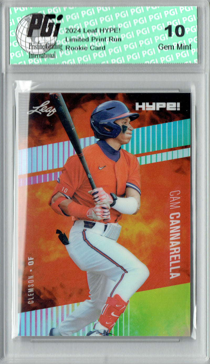Cam Cannarella Rookie Card 2024 Leaf HYPE! #HM-01 Metal 1/1 Neon, PGI 10, Miami Marlins Baseball