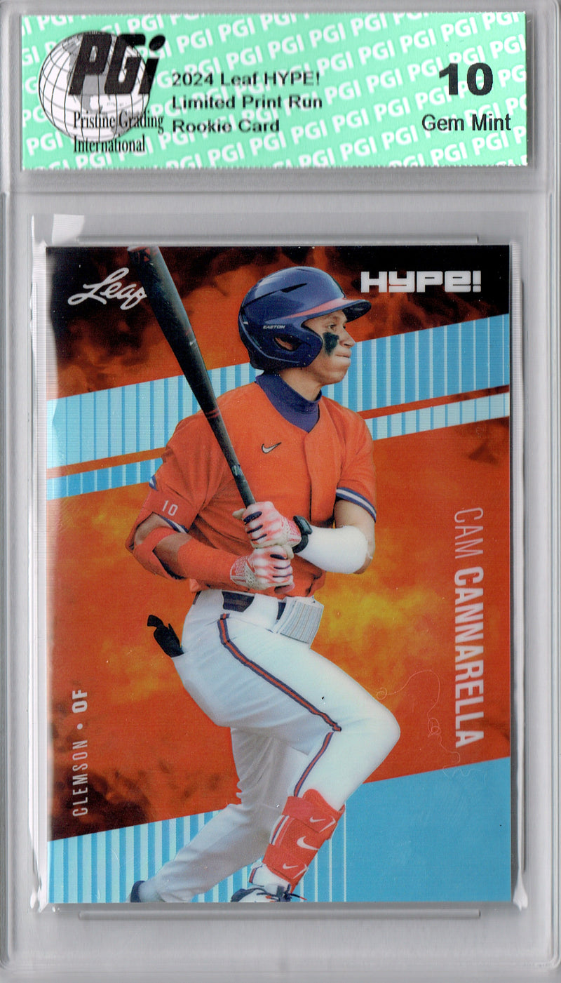 Cam Cannarella Rookie Card 2024 Leaf HYPE! #HM-01 Metal 1/1 Platinum, PGI 10, Miami Marlins Baseball