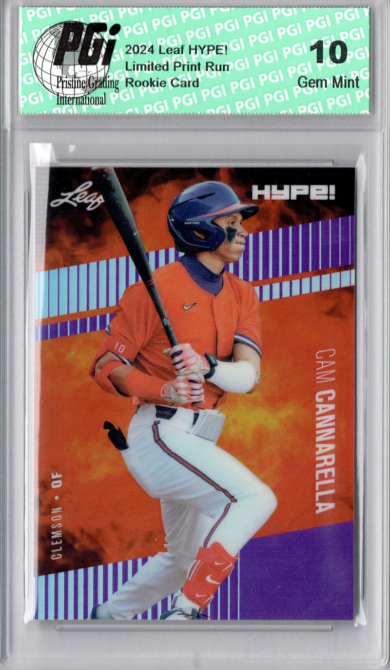 Cam Cannarella 2024 Leaf HYPE! Metal #HM-01 Purple Only 15 Made Rookie Card PGI 10
