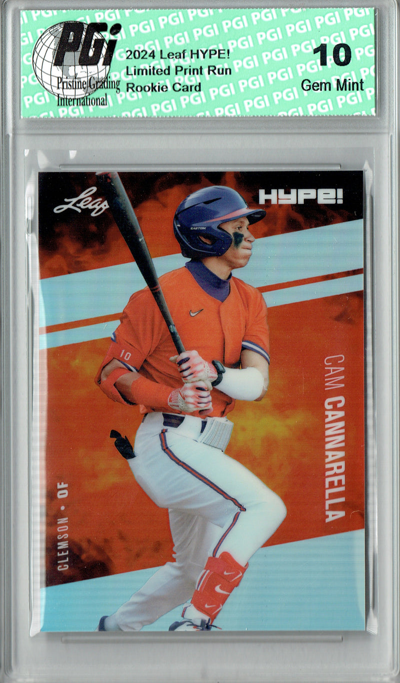 Cam Cannarella Rookie Card Miami Pro Baseball Trading Card 2024 Leaf HYPE! Metal #HM-01 Silver Only 25 Made PGI 10