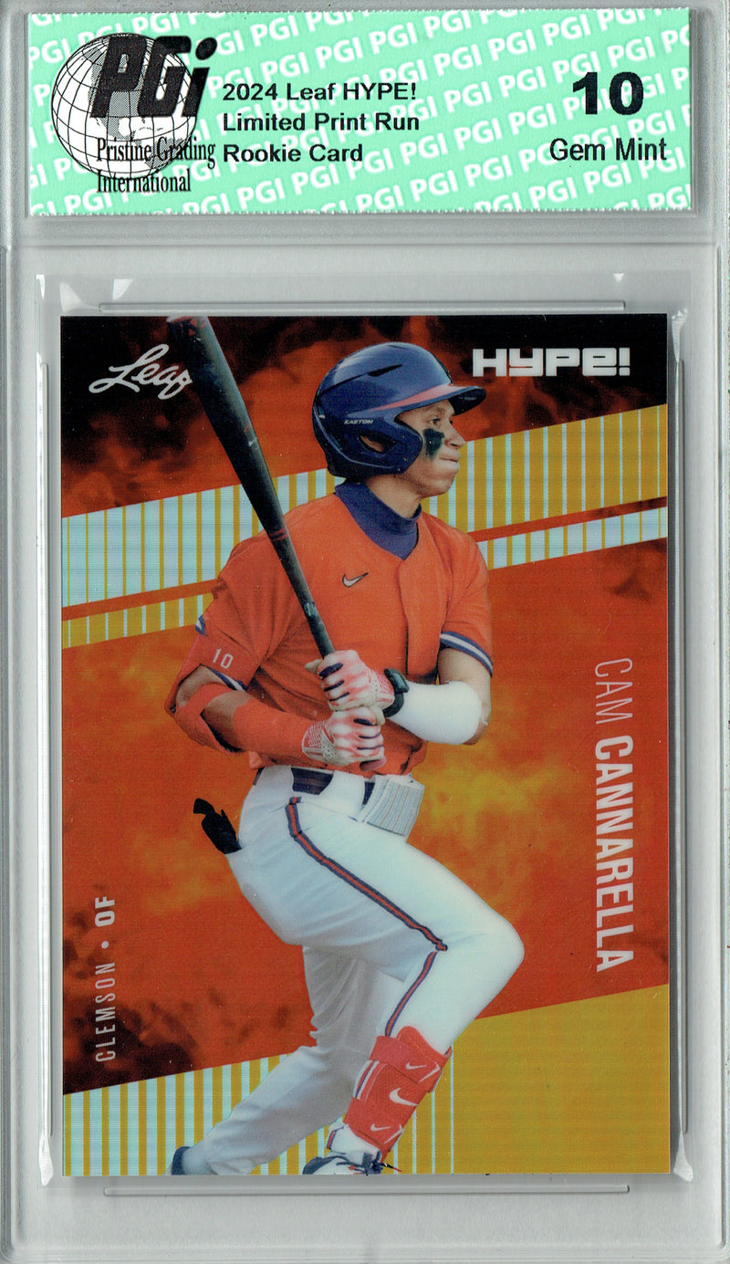 Cam Cannarella Rookie Card 2024 Leaf HYPE! #HM-01 Metal 1/1 Gold, PGI 10, Miami Marlins Baseball