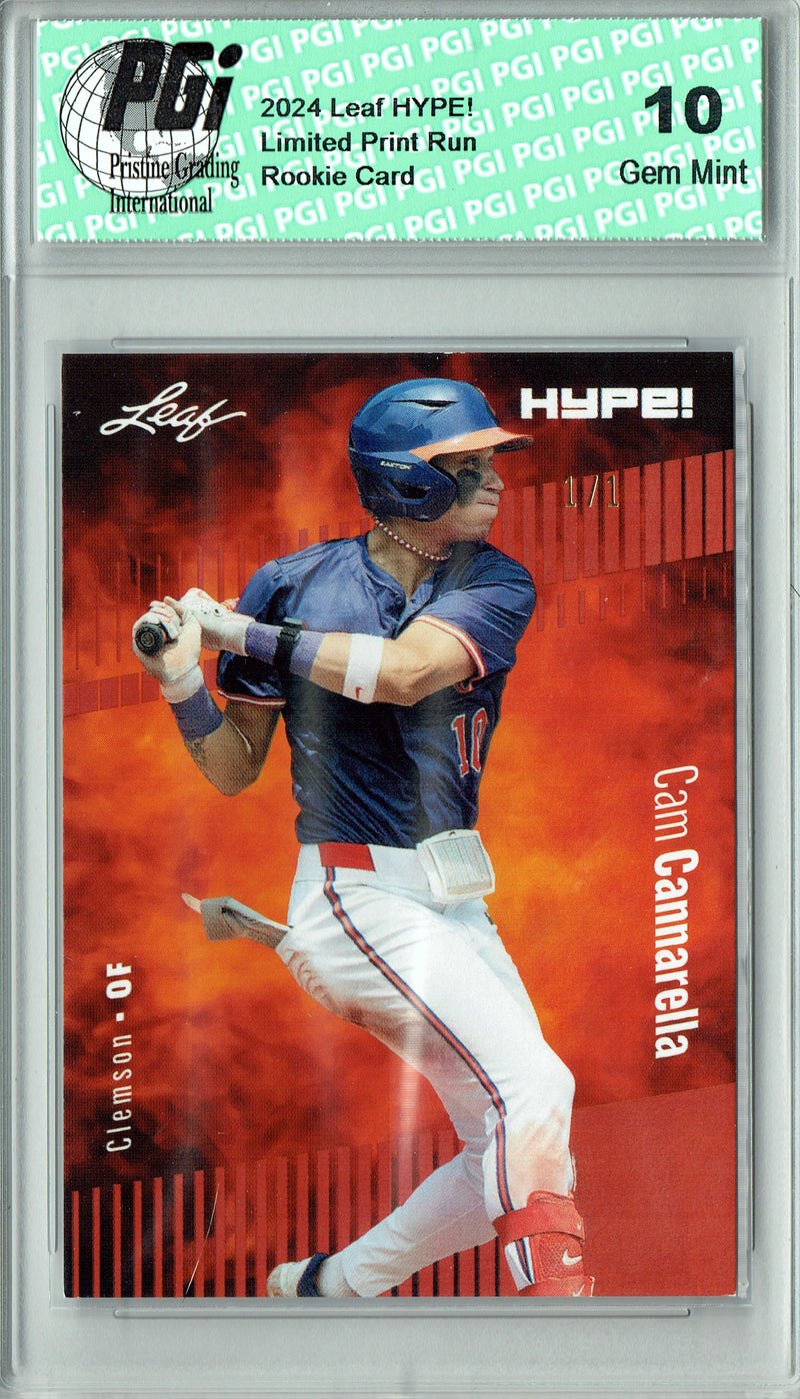 Cam Cannarella 2024 Leaf HYPE! #158 Masterpiece 1 of 1 Rookie Card PGI 10