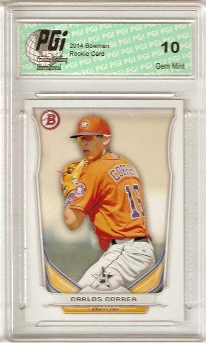 Carlos Correa 2014 Bowman #TP-3 Rookie Card PGI 10