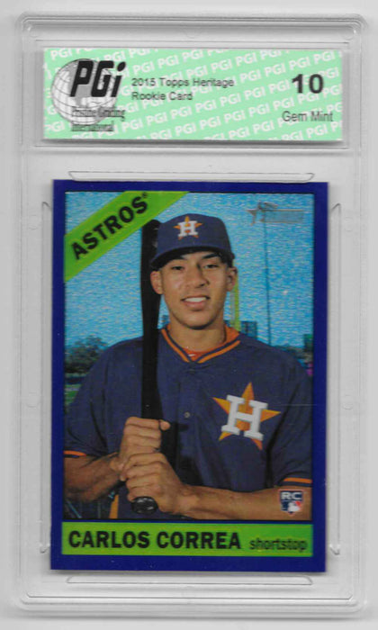 Carlos Correa 2015 Topps High #563 Purple Refractor Rookie Card PGI 10