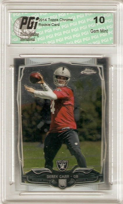 Derek Carr 2014 Topps Chrome #115 Oakland Raiders Rookie Card PGI 10