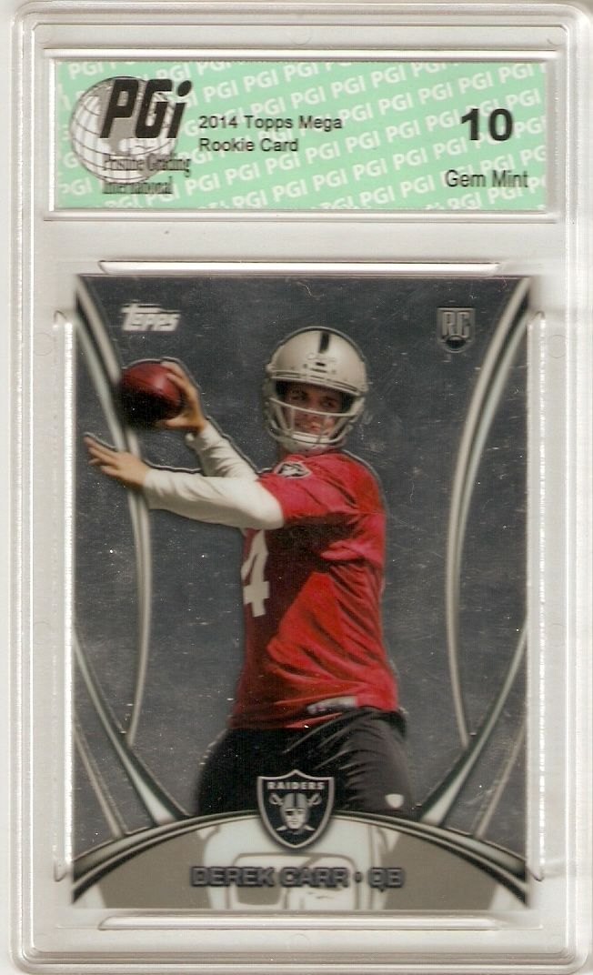 Derek Carr 2014 Topps Mega Chrome #5 Las Vegas Rookie Card PGI 10