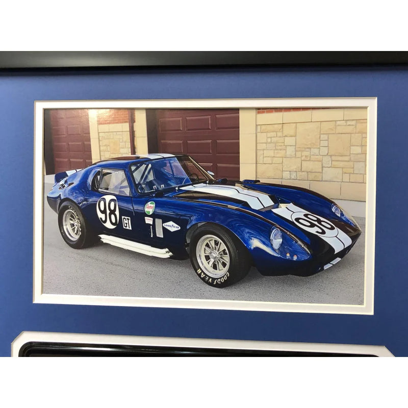 Carroll Shelby Framed Movie Prop Plate Ford Vs Ferrari Cobra Daytona Coupe Photo