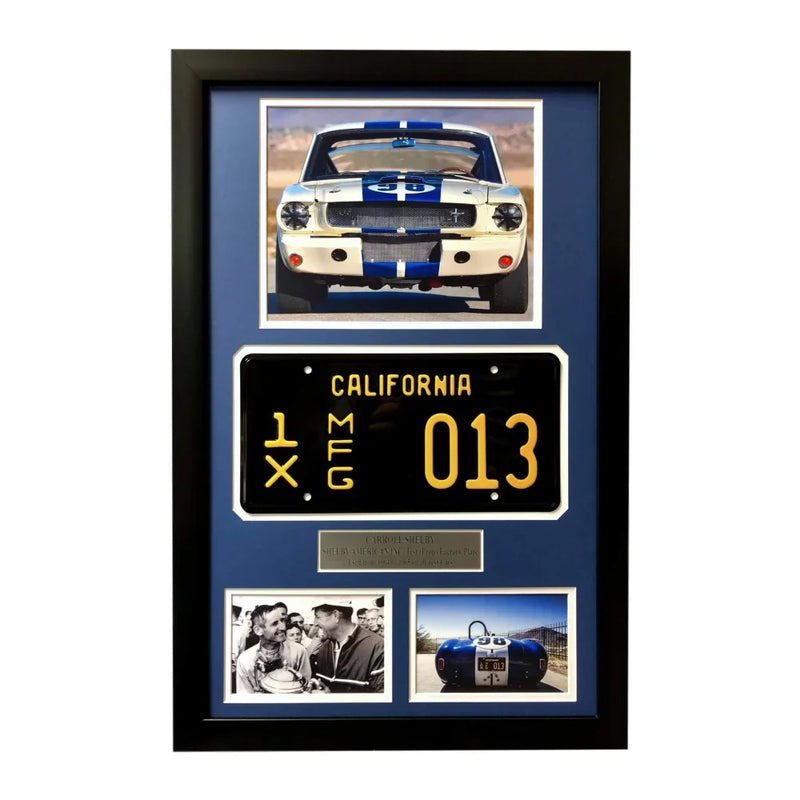 Carroll Shelby Framed Movie Prop Plate Ford Vs Ferrari Cobra Mustang Photo Memorabilia