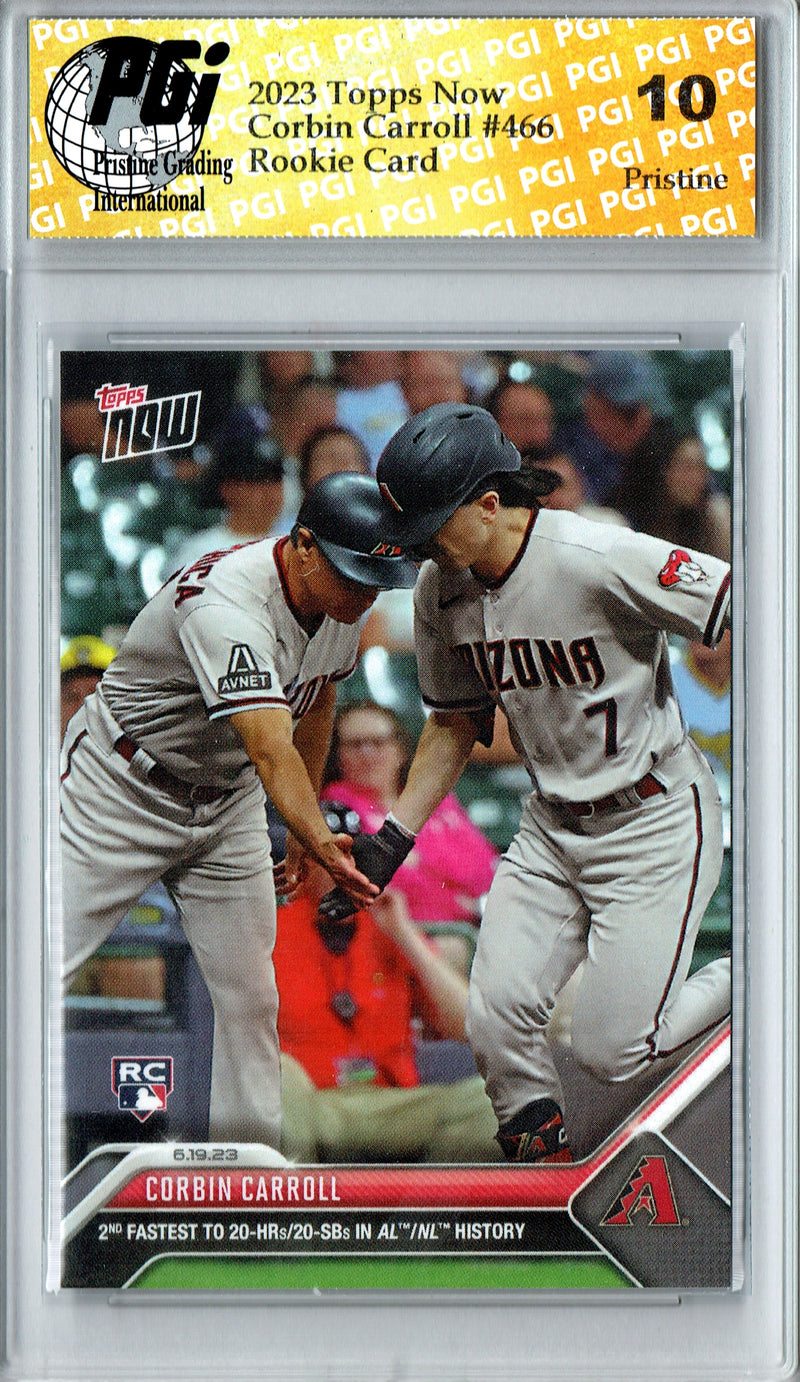 Corbin Carroll 2023 Topps Now #466 PRISTINE Rookie Card PGI 10