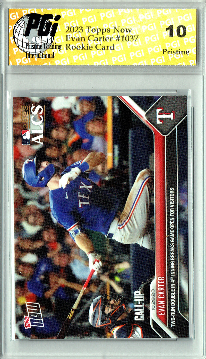 Evan Carter 2023 Topps Now #1037 PRISTINE Rookie Card PGI 10