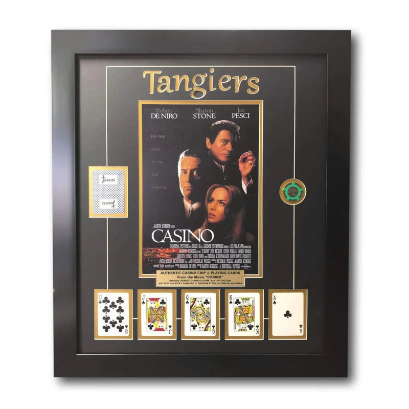 "Casino" Movie Collage W/ Tangiers Playing Cards & Poker Chip Framed Photo