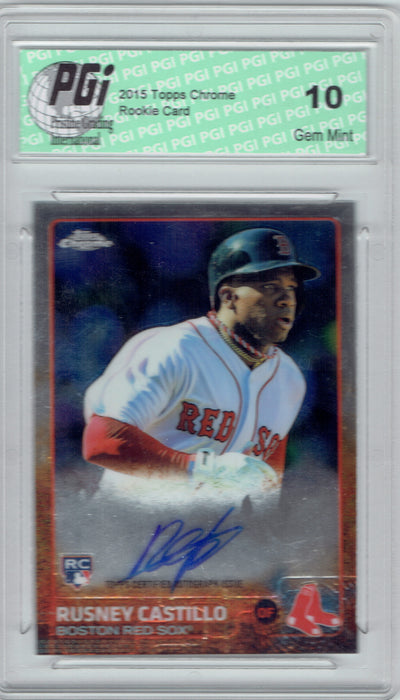 Rusney Castillo 2015 Topps Chrome Auto SP Rookie Card #AR-RC PGI 10