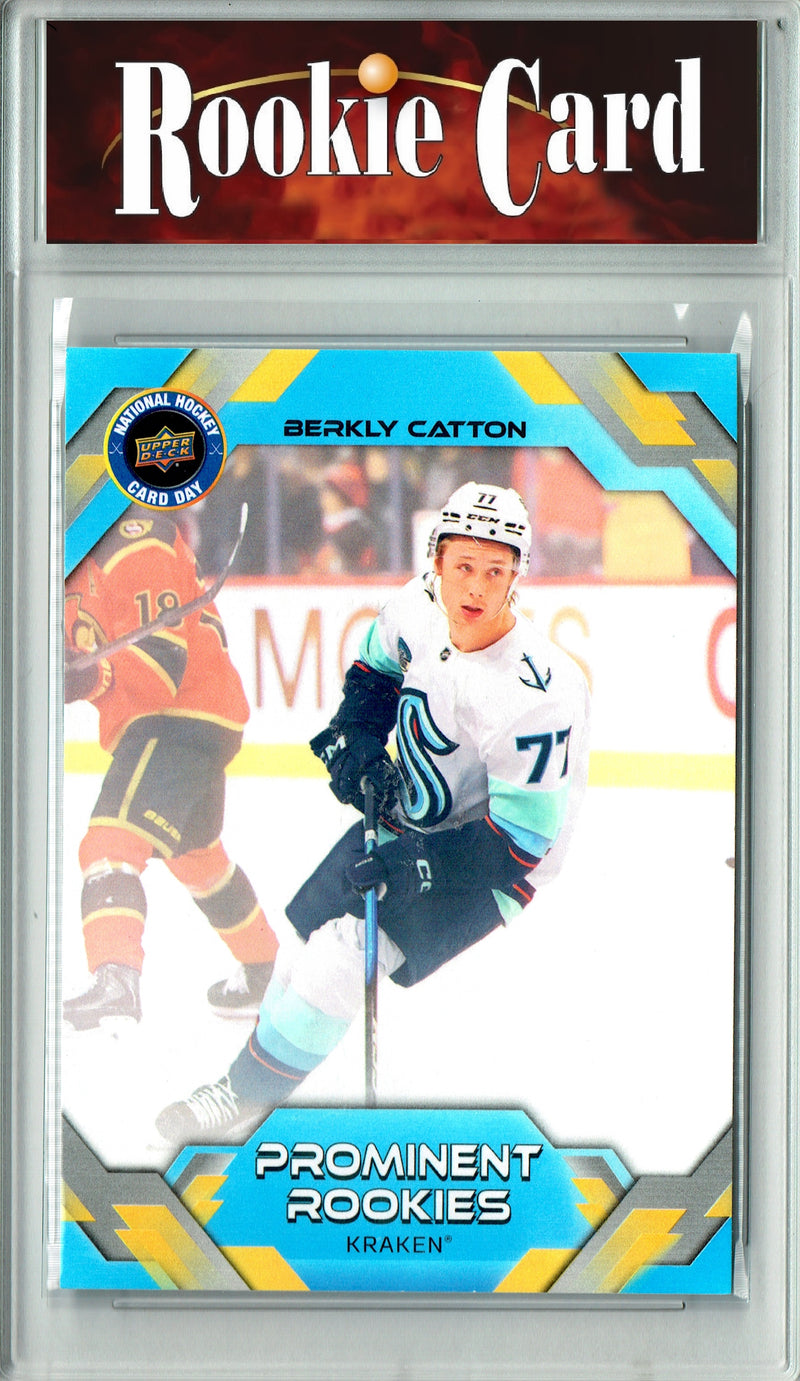 Berkly Catton Rookie Card 2026 Upper Deck #NHCD-10 National Hockey Card Day, Certified Mint+ Condition, Seattle Kraken Hockey