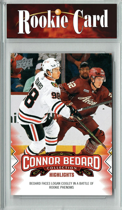 Certified Mint+ 2023 Upper Deck Connor Bedard Collection #17 Faces Logan Cooley Rookie Card Chicago Blackhawks