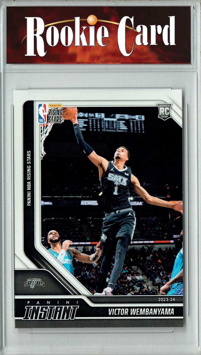 Certified Mint+ Victor Wembanyama 2023 Panini Instant #347 NBA Rising Stars Rookie Card San Antonio Spurs