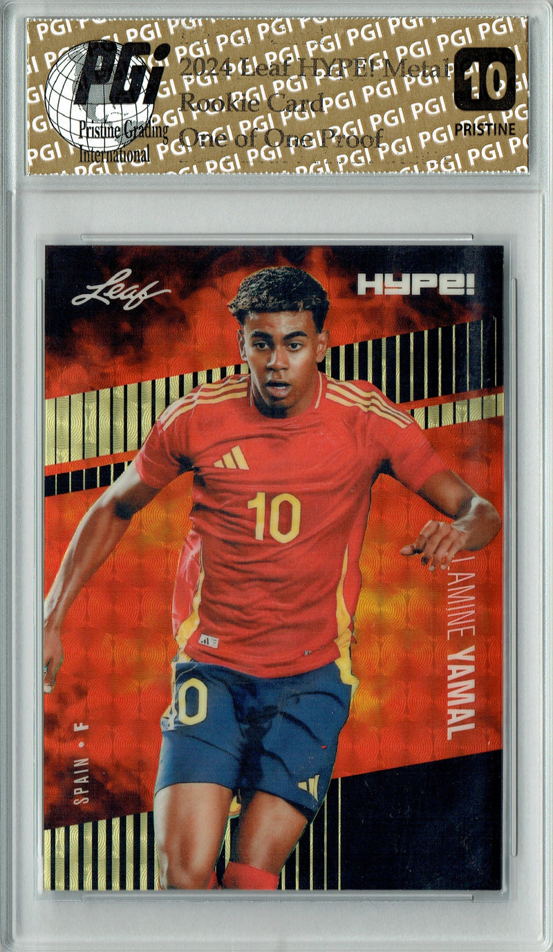 Lamine Yamal 2024 Leaf HYPE Metal HM-10 Black Superfractor Proof 1/1 Rookie Card